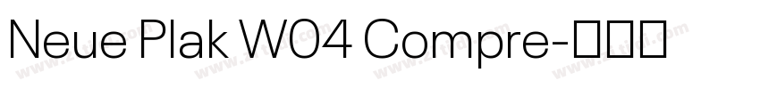 Neue Plak W04 Compre字体转换
